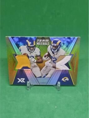 2020 Panini XR #TM-13 Cam Akers / Van Jefferson Team Materials Gold #1/10
